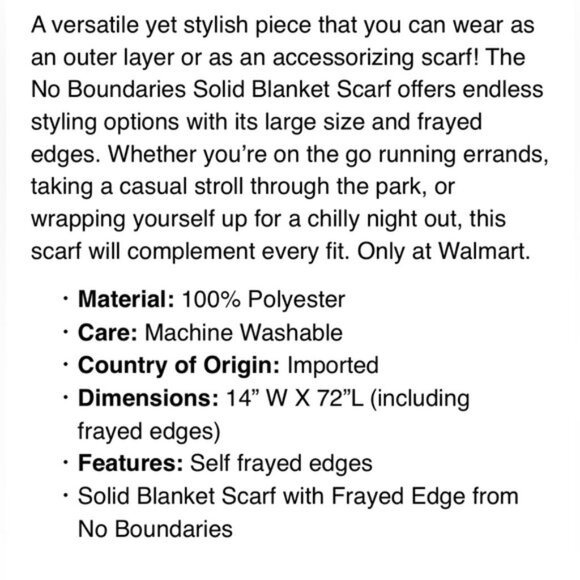 🔴 3/$12 No Boundaries Blue Blanket Scarf! NWT! - Picture 2 of 6